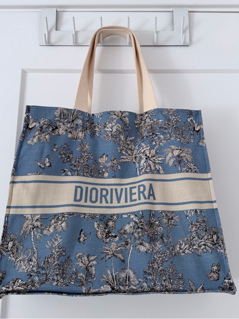 Dior Blue and Cream Toile de Jouy DiorRiviera Canvas Tote - Picture 7 of 10